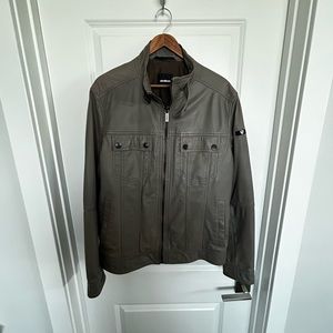 Strellson Grey Leather Jacket